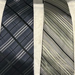 Men's Ties - Kenneth Cole gray/black/white & Kohls green/cream